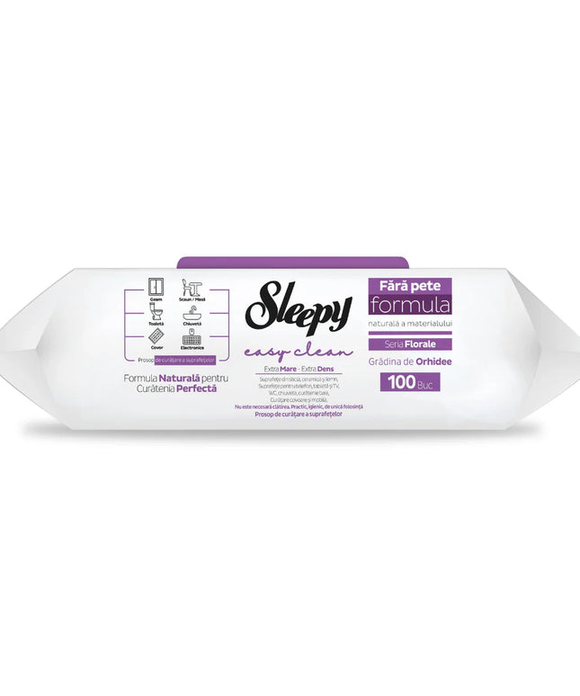 Șervețele Umede Multisuprafețe Easy Clean Orchid Garden – Sleepy, 100 buc