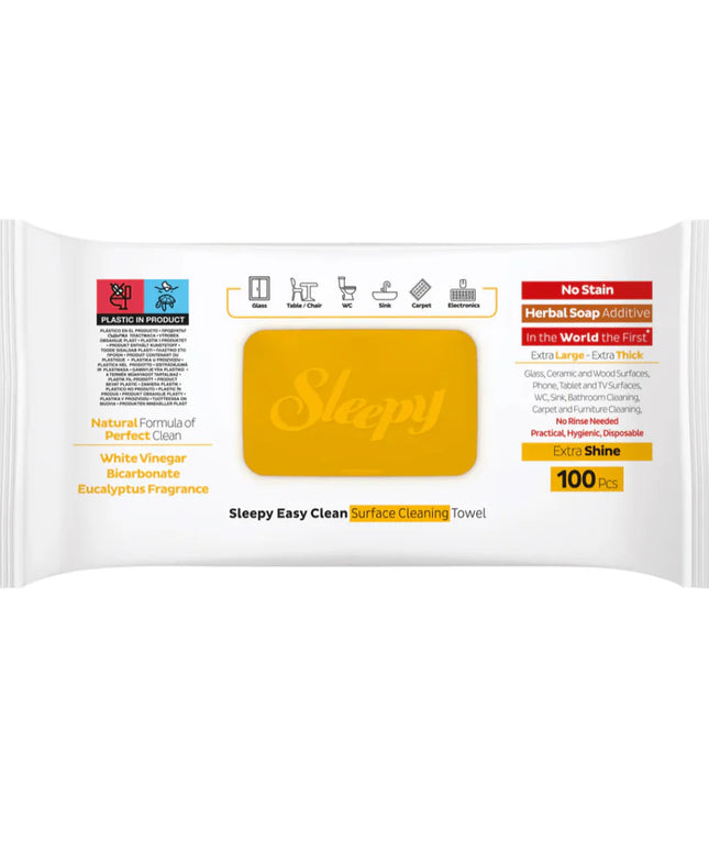 Șervețele Umede Multisuprafețe cu Oțet & Bicarbonat – Sleepy Easy Clean Herbal Soap, 100 buc